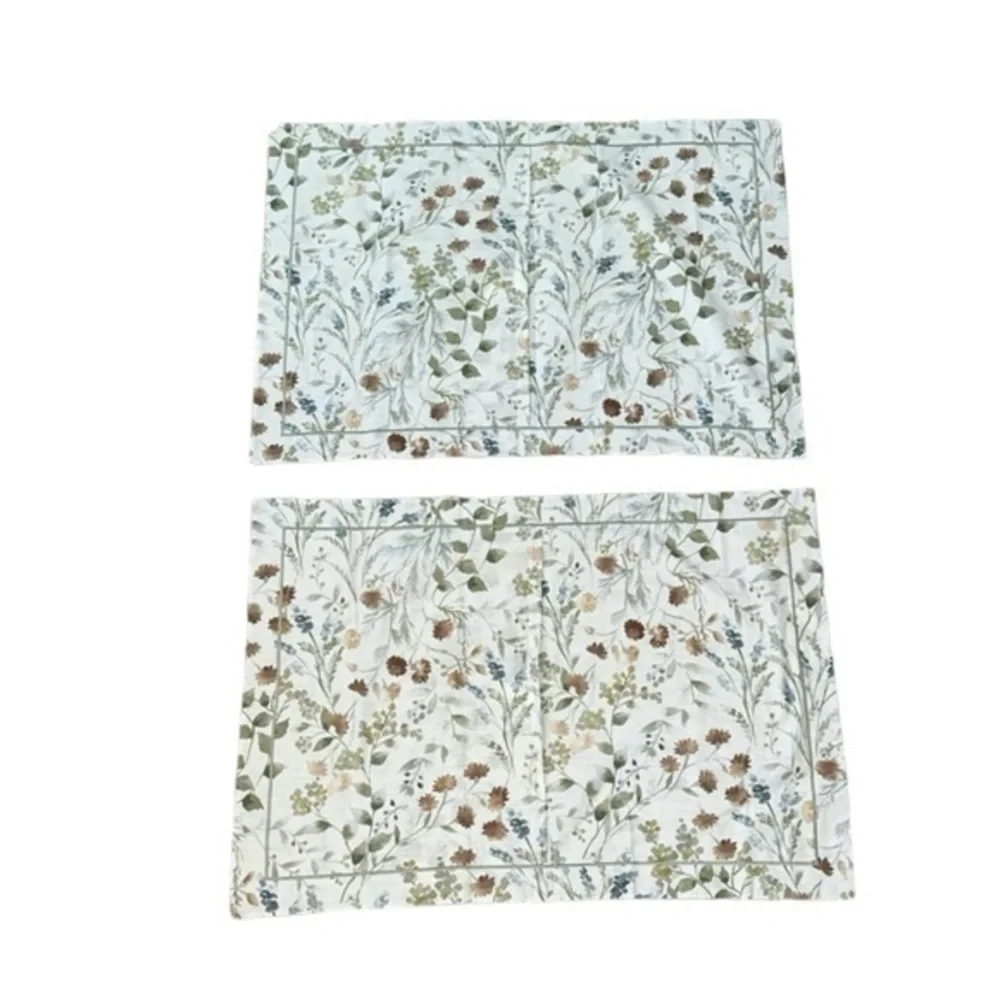 NEW Ethan Allen Country Floral Print Queen Duvet Cover & 2 Standard Shams Set‎
